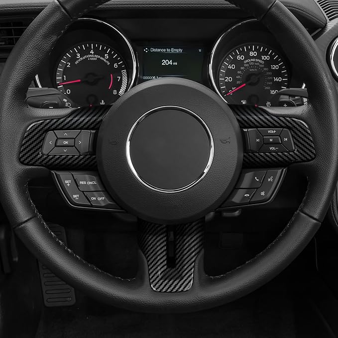 Youtaiche ABS Carbon Fiber Cover Trim Decoration for Ford Mustang 2015 2016 2017 2018 2019 2020 2021 2022 2023 Shelby GT350 2015-2020 GT500 2020-2022 Car Interior Accessories Sticker