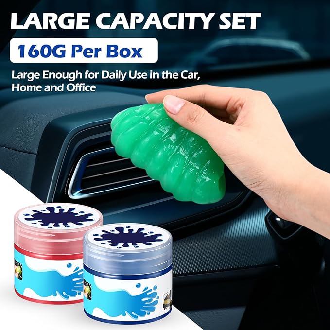 12 Pack Car Cleaning Gel Detailing Cleaner Putty Auto Clean Dust Mud Tools Accessories Kit for Car Interior Air Vent Dashboard Keyboard Home Office(Colorful)