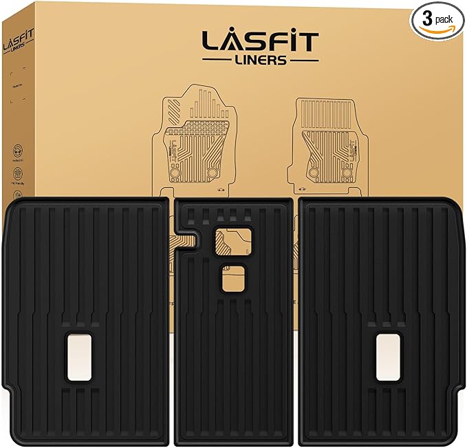 LASFIT Premium Extra Thick Rear Seat Back Covers for Tesla Model Y Juniper 2025/2026 | TPE Custom Fit Waterproof Model Y Accessories Second Row Back Seat Protector Mat Liner