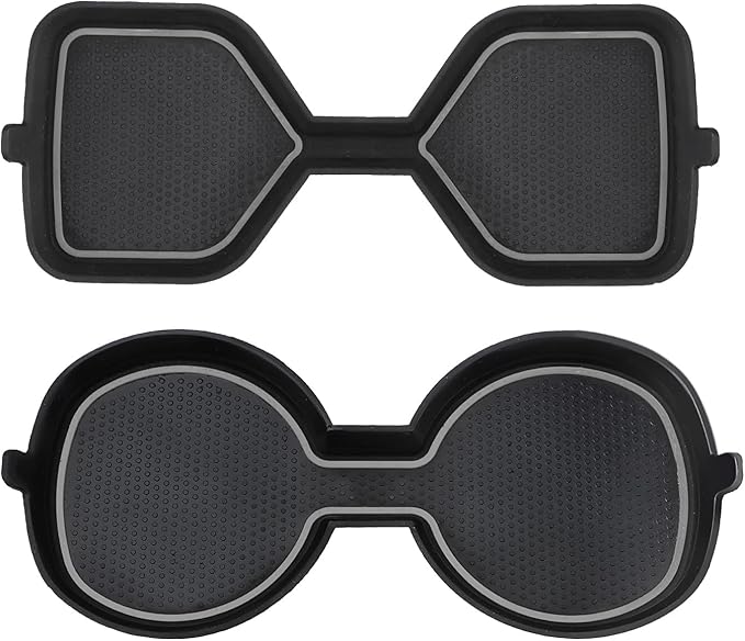 Auovo 3D Cup Holder Inserts for Toyota RAV4 Accessories 2025 2024 2023 2022 2021 2020 2019 Silicone Center Console Cup Holder Coaster Liner Mat Pad Interior Trims (Gray, 2pcs kit)