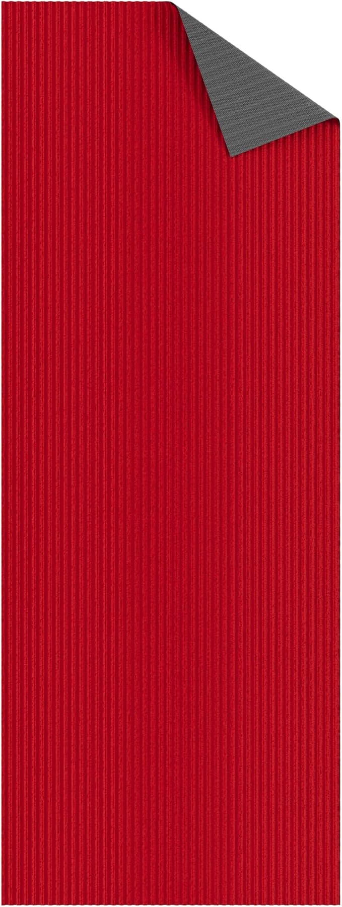 Ottomanson Mud Mat 2' x 2' Entryway Rug - Non-Slip Scraper Doormat for Muddy Paws, Dirt Trapping Indoor/Outdoor Mat for High-Traffic Areas, Kitchen, Garage, Patio, Red