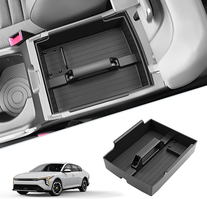 SKTU for 2025 Kia K4 Center Console Organizer for 2025+ Kia K4 (LX/LXS/EX/GT-Line/GT-Line Turbo) Console Tray 2025 K4 Middle Console Tray Kia K4 2025 Accessories