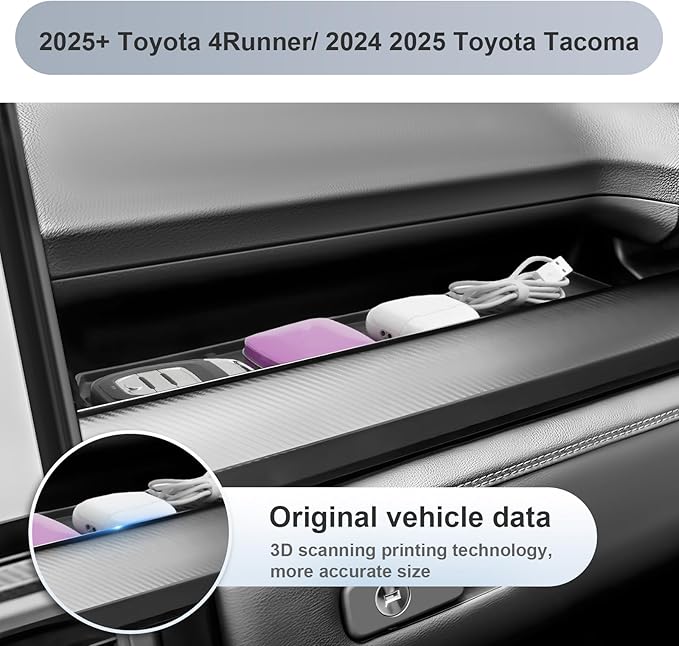 SKTU for 2025 2026 Toyota 4Runner Center Console Organizer for 2025 2026 Toyota 4Runner/ 2024 2025 2026 Tacoma Co-Pilot Console Tray 2025 2026 4Runner Accessories 2025 2026 4Runner Co-Pilot Tray