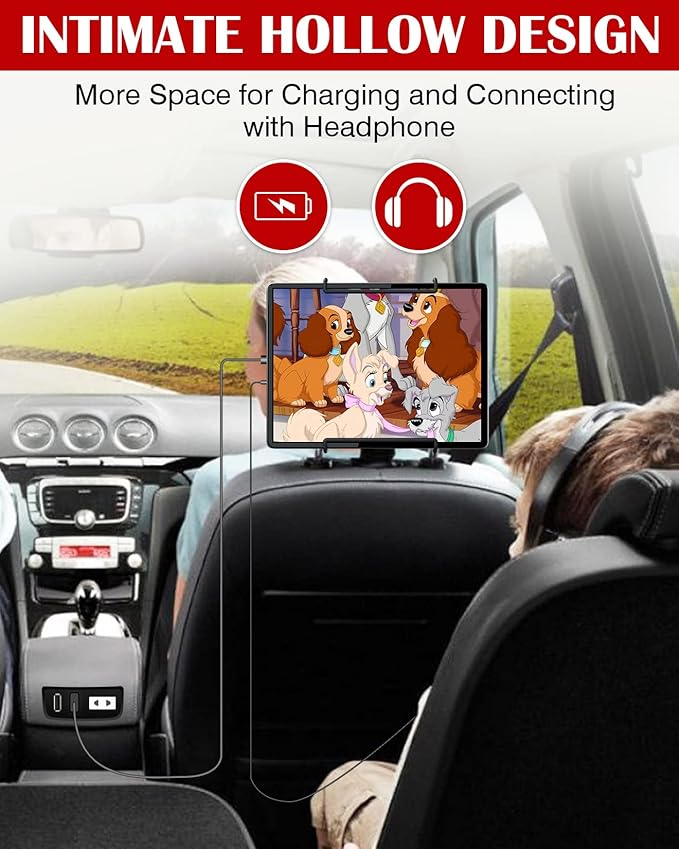 WONNIE 2 Pack Car Headrest Holder for 10-12.9" Large Size Tablets