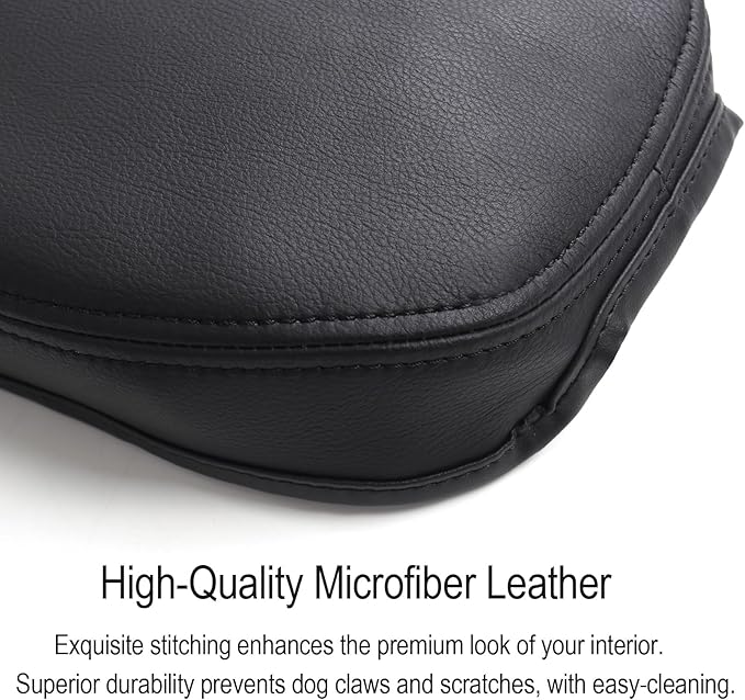 Armrest Cover with Mini Brush for Toyota RAV4 2019-2025, Leather Center Console Cover Middle Console Lid Cover Pad Protector for 2020 2021 2022 2023 2024 RAV 4 Hybrid Interior Accessories