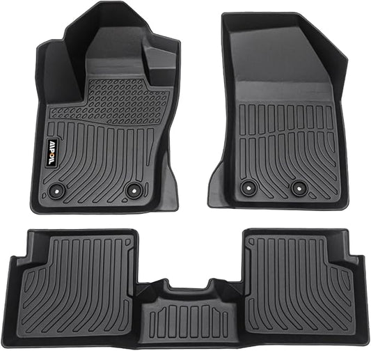 AIPOIL® Floor Mats for 2015-2025 Jeep Renegade Fits 1st & 2nd Row TPE All Weather Anti-Slip Floor Liners Full Set Custom Car Mats Accessories, Black