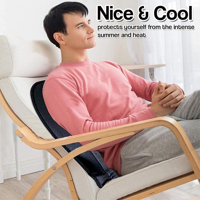 ZONETECH Cooling Car Seat Cover, Black Automotive Adjustable Temperature Comfortable Cooling Car Seat Cushion (1 Pack)