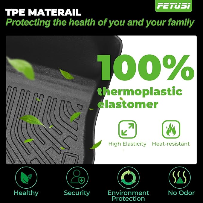 Floor Mats & Cargo Liner Set Custom Fit for Ford Escape Hybrid 2020-2025 All Weather Protection for Car Mats Anti-Slip TPE Odorless Floor Liners Ford Escape Hybrid Accessories Waterproof Trunk Mat