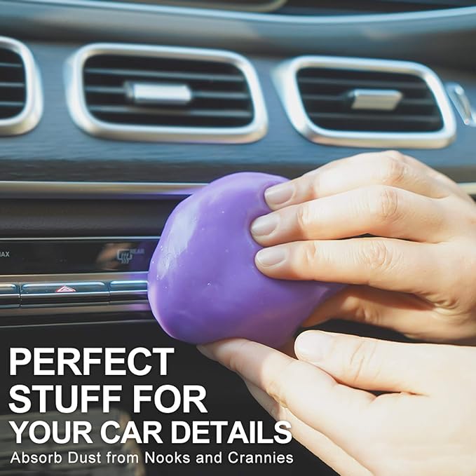 TICARVE 2 Pack Cleaning Gel Car Cleaning Putty Car Slime for Cleaning Car Detailing Gel Car Interior Cleaner Car Accessories Keyboard Cleaner Rose Purple (320g/11.2oz)