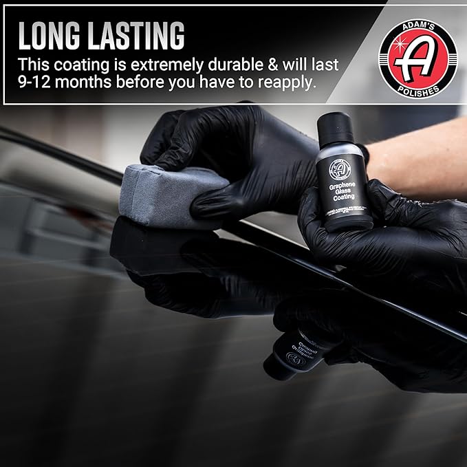 Adam's Polishes Graphene Glass Coating (30ml) - Advanced Rain Windshield Water Repellent for Cars, Shower Doors Mirrors and Other Glass Surfaces | Long Lasting Hydrophobic Graphene Ceramic Coating
