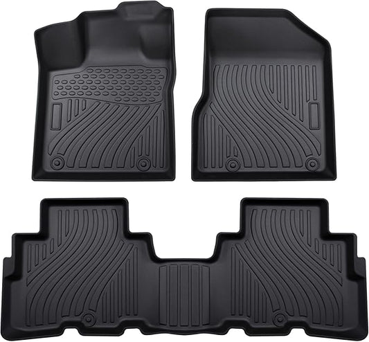 Floor Mats Compatible with Nissan Murano Accessories, Car Floor Liners Carpet Protection TPE All Weather Guard Custom Fit for Murano 2017.5-2024 (3PCS, Black)