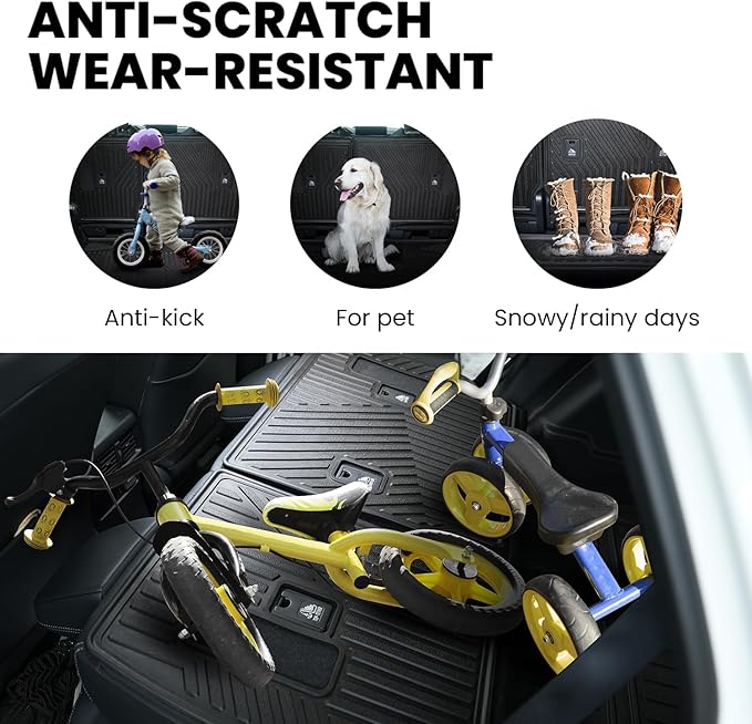 LASFIT Premium Extra Thick Rear Seat Back Covers for Toyota 4Runner 2025 2026 Seat Back Cover | TPE Custom Fit Waterproof 4 Runner 5/7 Seater Second Row Back Seat Backrest Protector Mat Liner