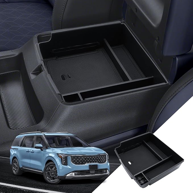 for Carnival Center Console Organizer 2025 2026 Kia Carnival (LX/LXS/EX/SX/SX Prestige) Accessories Armrest Tray Middle Storage Box Insert Container Durable ABS Plastic