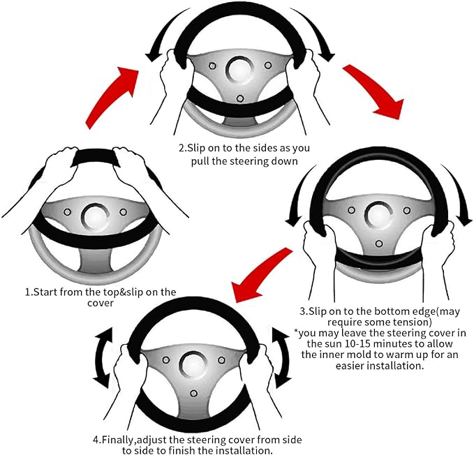 Flowers and Strawberries Steering Wheel Cover for Men Women Universal Car Accessories 15 Inch Neoprene Auto Interior Decor