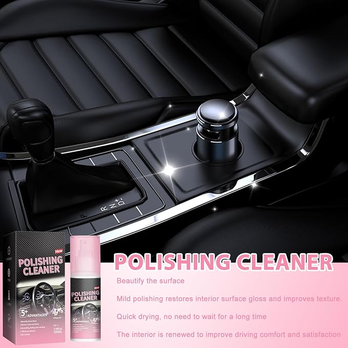 Timeno 2026 New Polishing Cleaner Car Interior, Interior All Purpose Car Cleaner for Rubber, Leather (2)