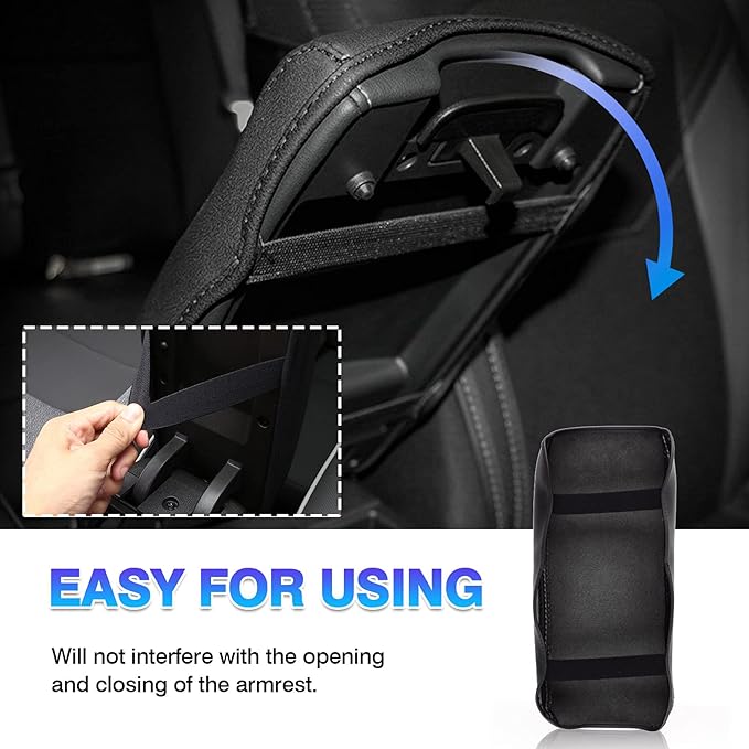 Autorder Center Console Cover for Nissan Sentra 2020 2021 2022 2023 2024 2025 Accessories Carbon Fiber Armrest Cover Anti-Scratch Middle Console Pad Leather Armrest Protector