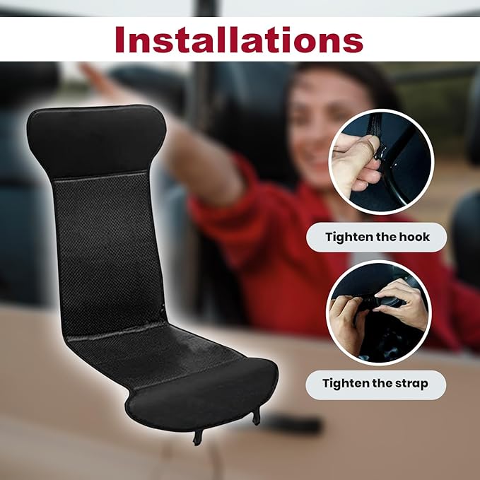 Universal Fit Vehicle Seat Cover, Front Position, (Black, 1-Pack)