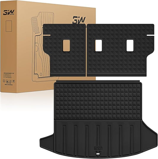 3W Seat Back Mats & Cargo Liner for 2025 2026 Chevrolet Chevy Equinox/GMC Terrain (Not for Equinox EV), All Weather TPE Custom Fit Floor Mats, Car Mats Full Set for Equinox/Terrain