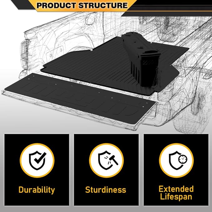 TPE Floor Mats Cargo Liners Compatible with Ford F150 2021-2025 (2PCS) All-Weather Protection alfombras para carro