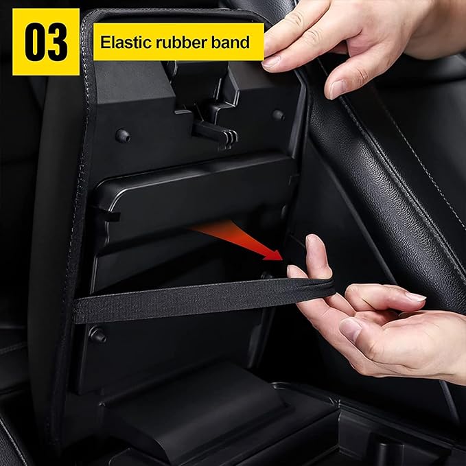 AOMSAZTO Carbon Fiber Armrest for 2011-2019 Ford Explorer Black