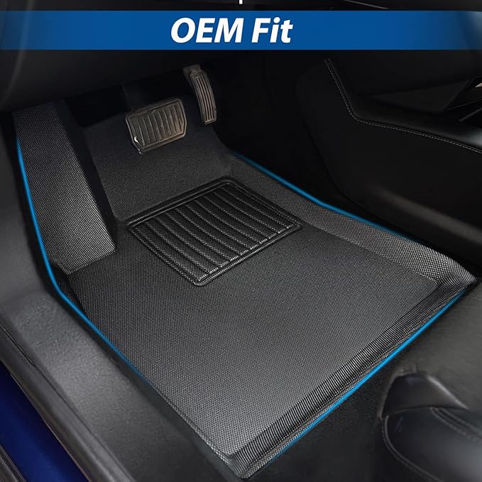 TAPTES for Tesla Model S Floor Mats 2019 2018 2017 2016 2015, Premium All Weather Anti-Slip Waterproof Floor Liners Car Interior Accessories - Compatible for Model S 2015-2019 (3 Pieces/Set)