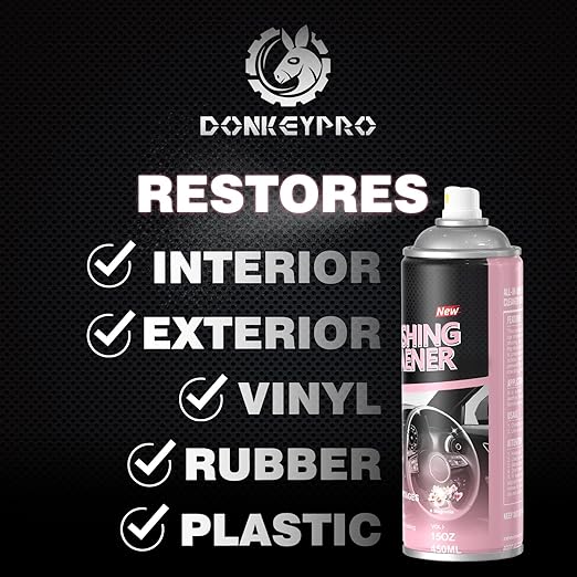 Polishing Cleaner, Car Interior Cleaner Spray - Repels Dust & Staining, Restores & Protects Plastic, Vinyl, Leather Seats - UV Guard, Anti-Aging, 15 Fl Oz Interior Detailer with Iron Can(2 x 15oz)