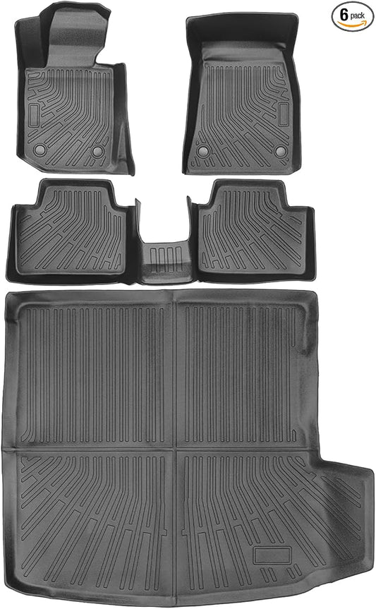 Floor Mats & Cargo Liner Set Fit for BMW 3 Series 330i M340i Sedan 2019-2025/for BMW 330e 2021-2025,All Weather Protection TPE Anti-Slip Automotive Full Set Floor Liners Custom 3 Series Accessories