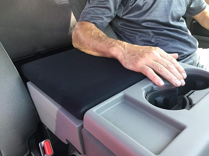 Auto Console Covers - Premium Center Console Cover Armrest Compatible with Ford F-150 2015-2022, Waterproof Neoprene Fabric Middle Console Cover (Black)