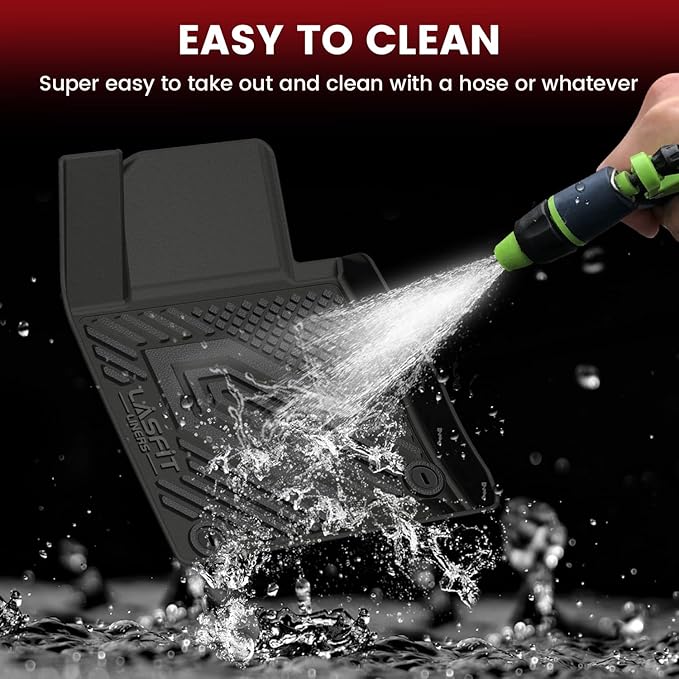 LASFIT Floor Mats for Hyundai Sonata & Hybrid 2019 2018 2017 2016 2015 & KIA Optima 2016-2020, All Weather TPE Custom Fit Accessories Floor Liners 1st & 2nd Row Car Mats, Black