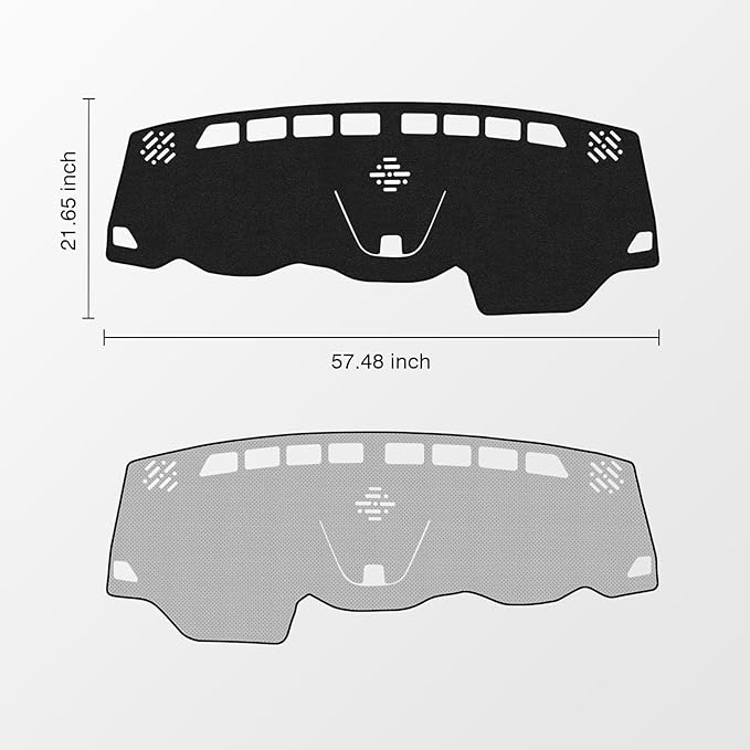 KUST Car Dash Cover for Jeep Cherokee Latitude 2014-2023 Polyester Dashboard Cover Non-Slip Center Console Dash Cover Interior Accessories for Cherokee