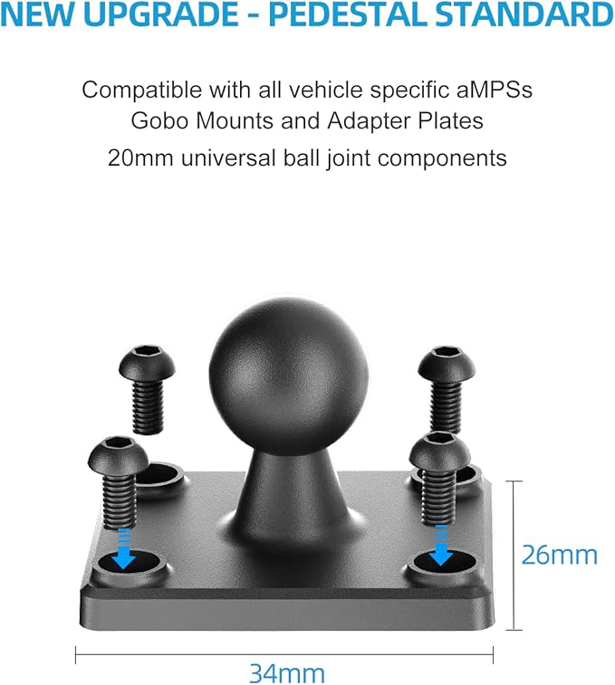 OHLPRO Tablet Holder for Truck, Heavy Duty Drill Base Tablet Car Mount for iPad, mini, Samsung Galaxy (7" - 11") for Dashboard, Desks, Tabletop, ipad Mount Great for Wall, Commercial Vehicles