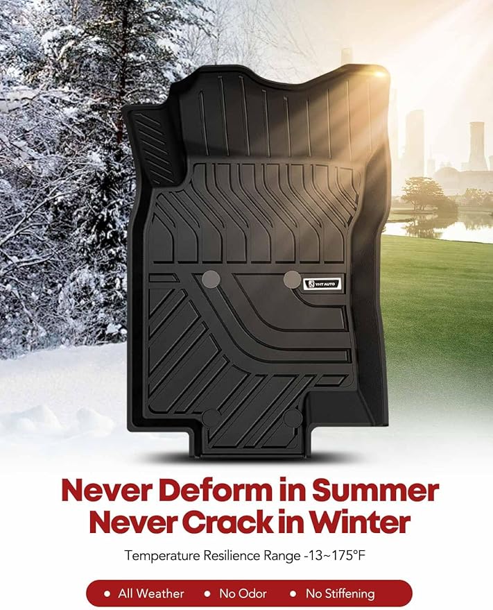 YHTAUTO Floor Mats Fit 2014-2019 Nissan X-Trail, TPE All Weather Car Mats Waterproof Anti-Slip Odorless Floor Liner, Interior Car Accessories Front & 2nd Row Liner