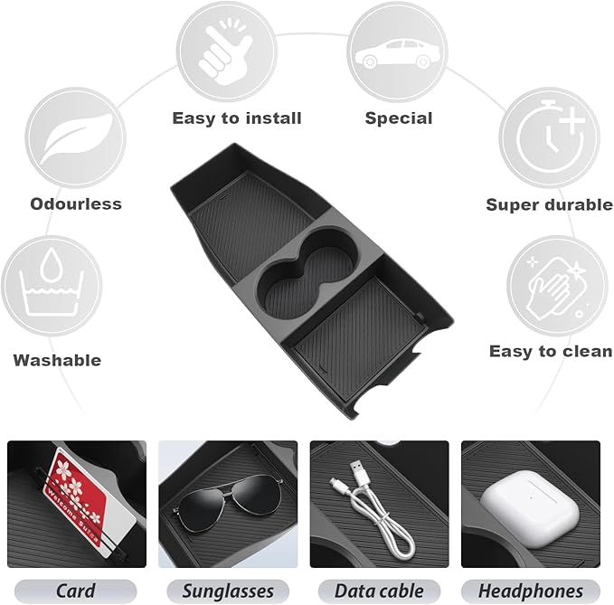 SKTU for 2025 2026 Hyundai Ioniq 5 Center Console Organizer for 2025 2026 Hyundai Ioniq 5 Lower Console Tray 2025+ Ioniq 5 Under Console Organizer 2025 2026 Ioniq 5 Accessories (Not fit Ioniq 5 N)