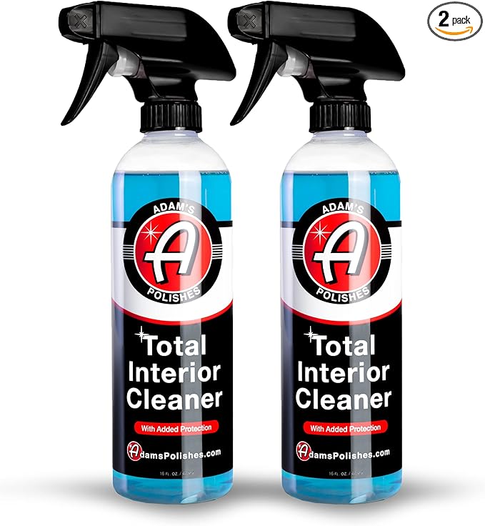 Adam's Polishes Interior Cleaner & Protectant (16oz) (2-Pack), Quick Detailer & SiO2 Protection, Ceramic Infused UV Protection, Anti-Static, For Leather, Vinyl, Plastics, Glass