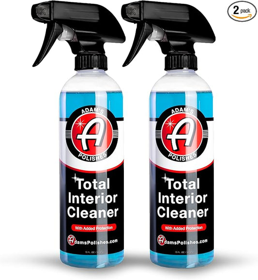 Adam's Polishes Interior Cleaner & Protectant (16oz) (2-Pack), Quick Detailer & SiO2 Protection, Ceramic Infused UV Protection, Anti-Static, For Leather, Vinyl, Plastics, Glass