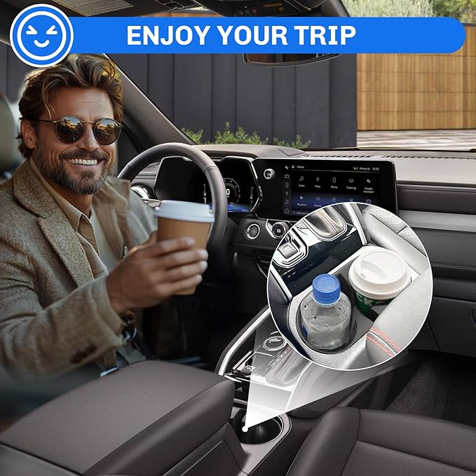 SXCY for 2023-2025 Chevrolet Colorado/Canyon Accessories Cup Holder Insert Silicone Cup Holder Limiter for 2025 Chevy Colorado/Canyon Drink Holder Adapter Non-Slip Drink Stopper Stabilizer