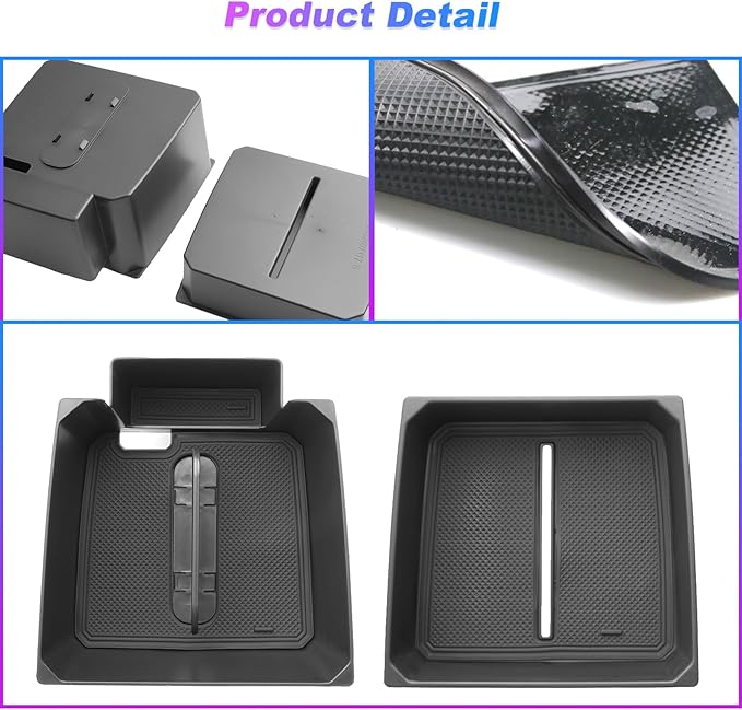 SXCY 2PCS for 2025 Chevy Colorado/GMC Canyon Center Console Organizer for Chevrolet Colorado Accessories 2023 2024 2025 Colorado Console Tray for 2025 Canyon Console Organizer(Double-Deck Design)