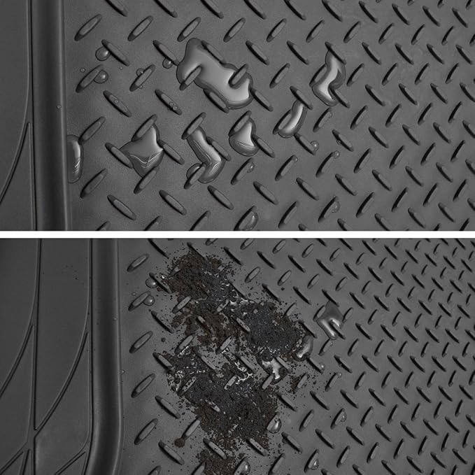West Coast Auto Heavy Duty Rubber Trunk Cargo Liner Floor Mat, All Weather Trunk Protection, Trimable Rubber Protection to Fit for Car, SUV, Van, Trucks (Large, Black)