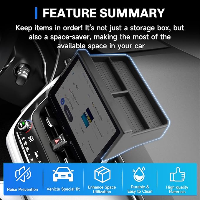 SXCY for 2026 Toyota Corolla Cross Dashboard Organizer Tray [2026, 10.5 Inch Only] for 2026 Toyota Corolla Cross Accessories Screen Back Tray 2026 Corolla Cross Behind Dash Console Organizer Tray