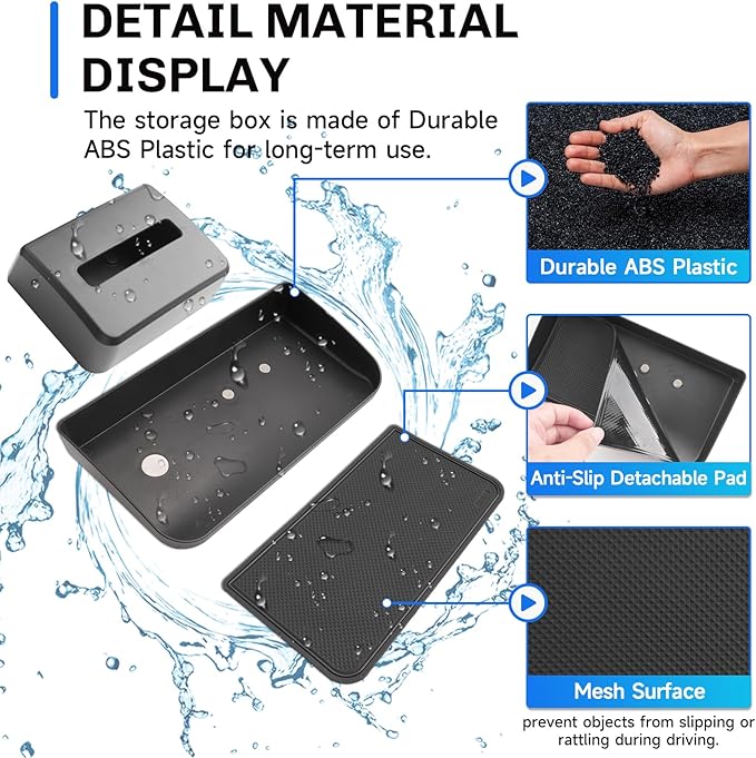 SXCY for 2022-2025 Mitsubishi Outlander Screen Back Organizer [Not for Outlander Sport] 2024 2025 Outlander Dashboard Tray 2024 2025 Outlander Accessories 2025 Outlander Behind Screen Tissue Tray