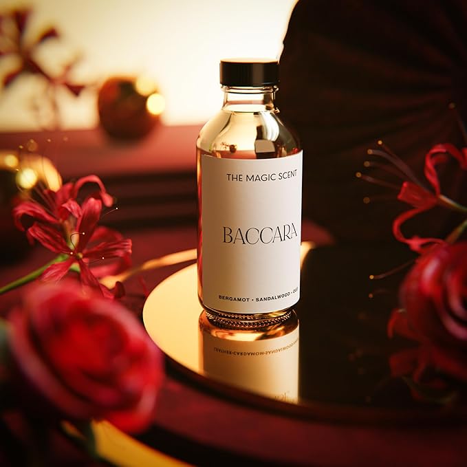 The Magic Scent Baccara Diffuser Oil - Hotel & Home Luxury Scents Inspired by Baccarat Rouge - Diffuser Oil Scents for Home Designed for Use in All Diffusers - 16.9 fl oz, 500 mL