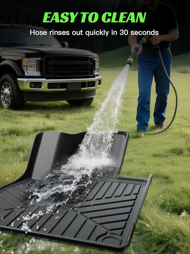 TPE All-Weather Floor Mats for Kia Telluride 2020-2025 | Custom Fit Floor Mats Liners 3 Row & Cargo Liner Car Mats,Durable, Odorless, Easy to Clean (5-Piece Set, Black)