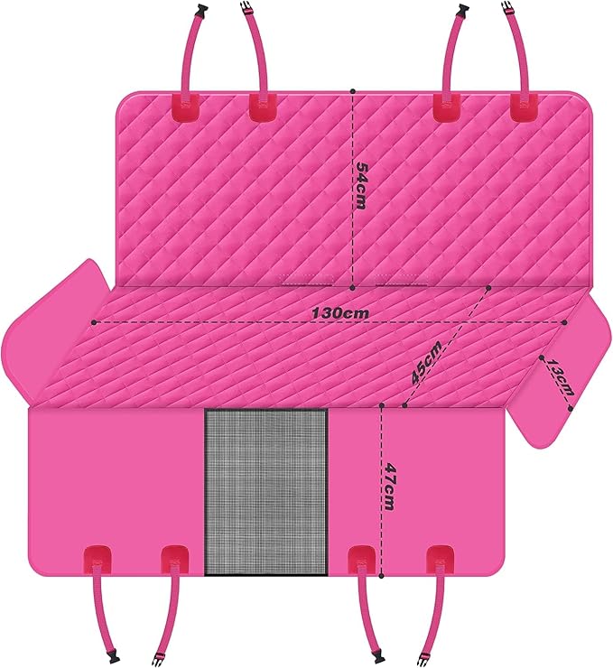GXT Dog Back Seat Cover Protector for Cars SUV and Trucks with Mesh Window, Scratchproof Nonslip and Waterproof Material