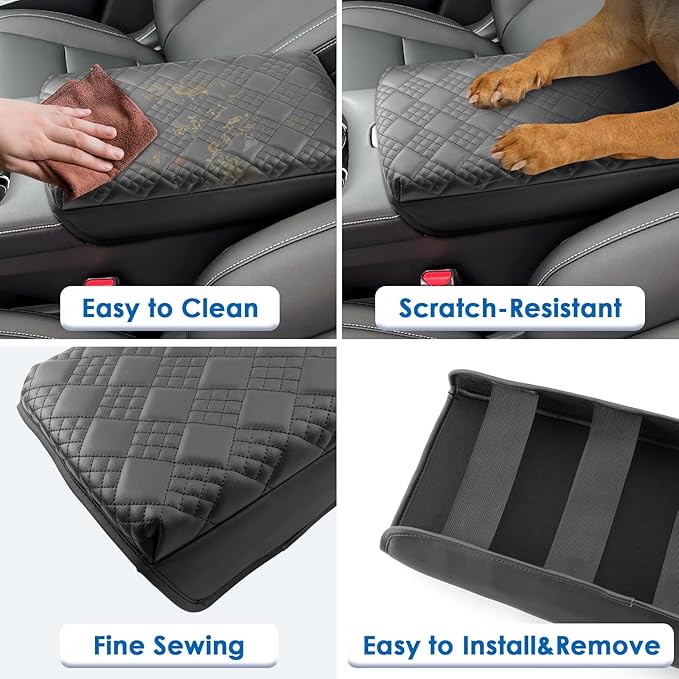 2025 2026 Murano Accessories Center Console Cover for Nissan Murano (SV/SL/Platinum), Cushion &Comfy Leather Armrest Cover 2026 2025 Murano Accessories (Padded)