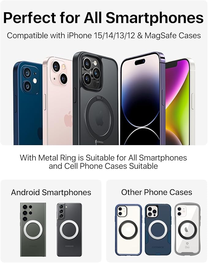 andobil for Magsafe Car Mount [Strongest Magnet, Easy Install] All Metal Magnetic Car Phone Holder for iPhone 17/16/15/14/13 Pro Max, 360° Air Vent Cell Phone Holder Car for Samsung Galaxy S25/S24