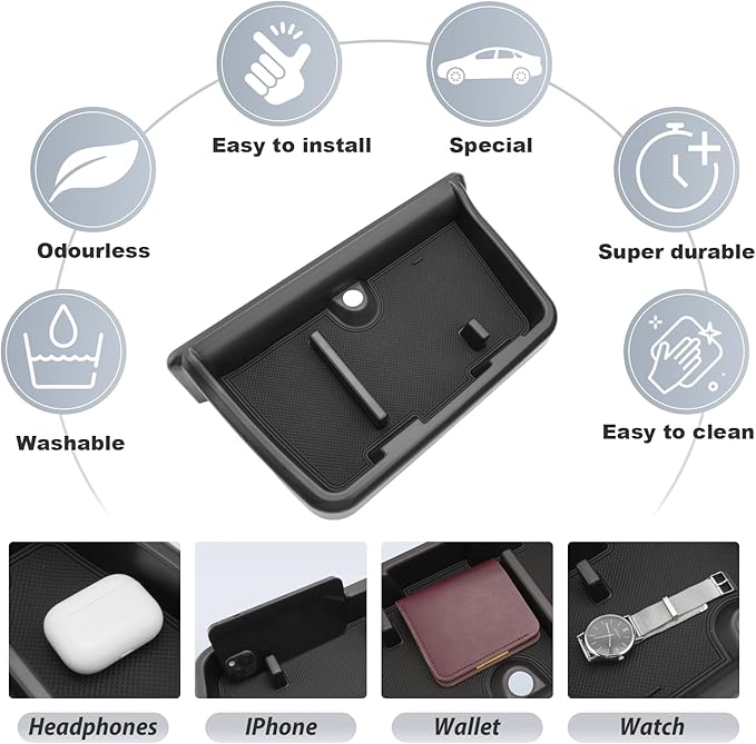SKTU for 2024 2025 2026 Toyota Grand Highlander Dashboard Organizer 2024 2025 2026 Grand Highlander(Hybrid) Behind Screen Organizer 2024 2025 2026 Grand Highlander Accessories with Sunglasses Holder