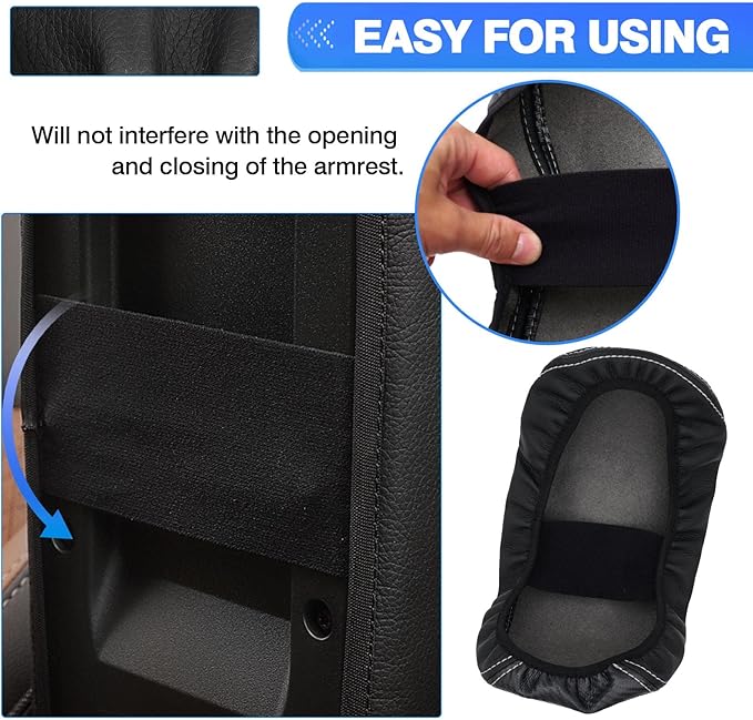 Autorder Center Console Cover for 2020 2021 2022 2023 2024 Buick Encore GX Accessories Armrest Cover Anti-Scratch Middle Console Pad Leather Armrest Protector