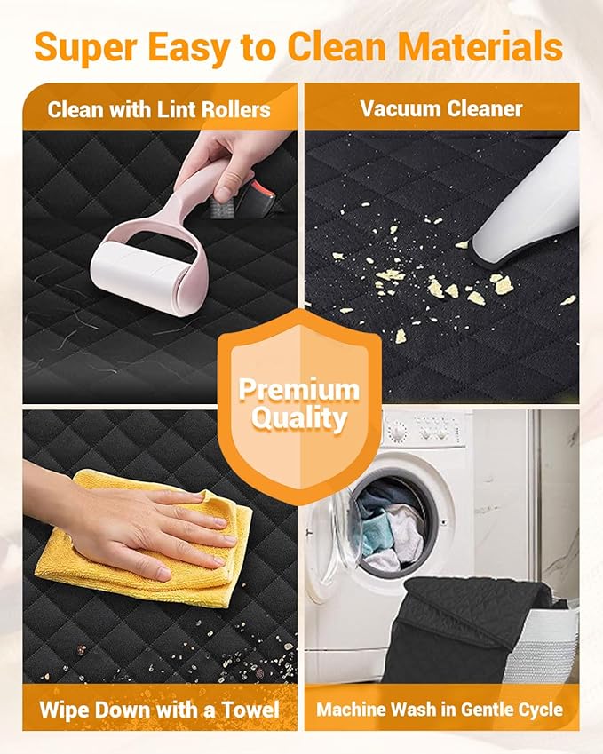 Victoper Dog Car Seat Cover, Heavy Durable Dog Seat Cover for Back Seat, 100% Waterproof Scratch Proof Nonslip Dog Hammock for Car with Side Flap, Pet Back Seat Covers Large 60" W x 64" L