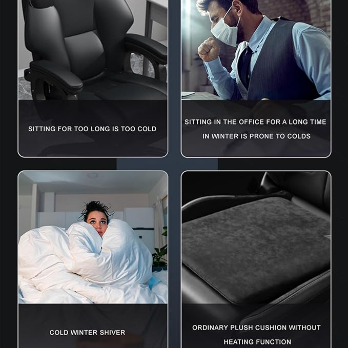 Warm and Cosy Car seat Cushion Easy to Install and Detachable Essential for Long Distance Driving in Winter,Cigarettelighterport