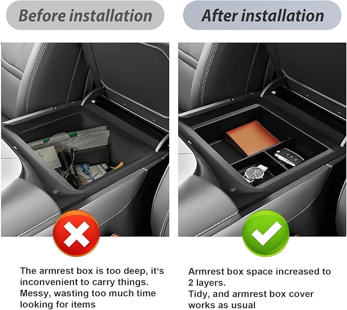SKTU for 2025 2026 Nissan Armada Accessories Center Console Organizer for 2025 2026 Nissan Armada (SV/SL/Platinum/Pro-4X/Platinum Reserve) Console Tray Armada Middle Console Tray Durable